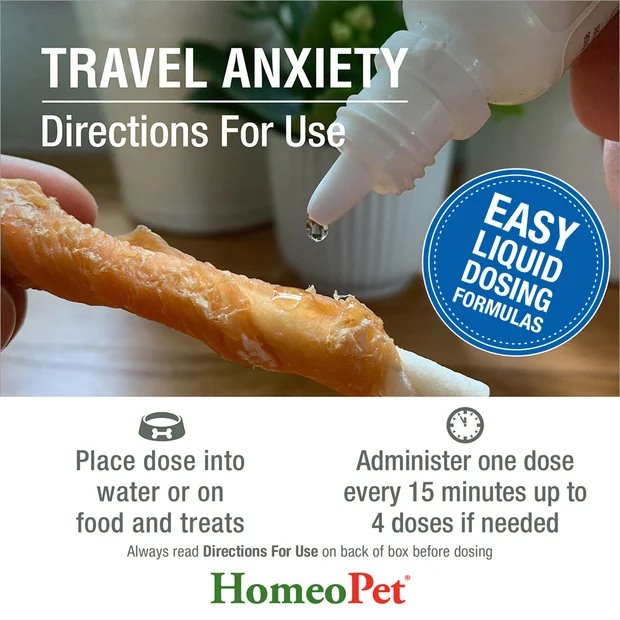 HomeoPet Travel Anxiety Natural Liquid Supplement 15mL