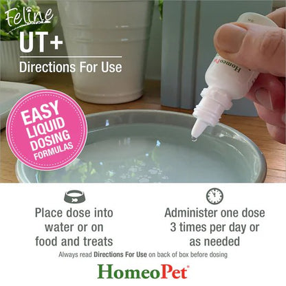 HomeoPet Feline UT+ Natural Liquid Supplement 15mL