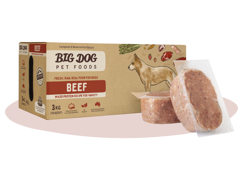 Big Dog Beef Raw Dog Food (12x250g/3kg)