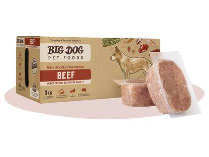 Big Dog Beef Raw Dog Food (12x250g/3kg)