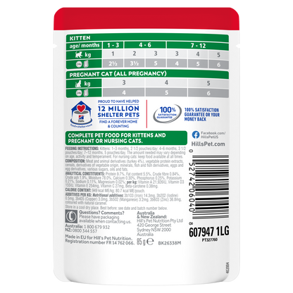 Hill’s Science Diet Kitten With Turkey Wet Cat Food Pouches