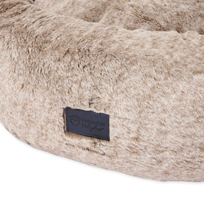 Superior Pet Goods Harley Dog Bed Latte Faux Fur