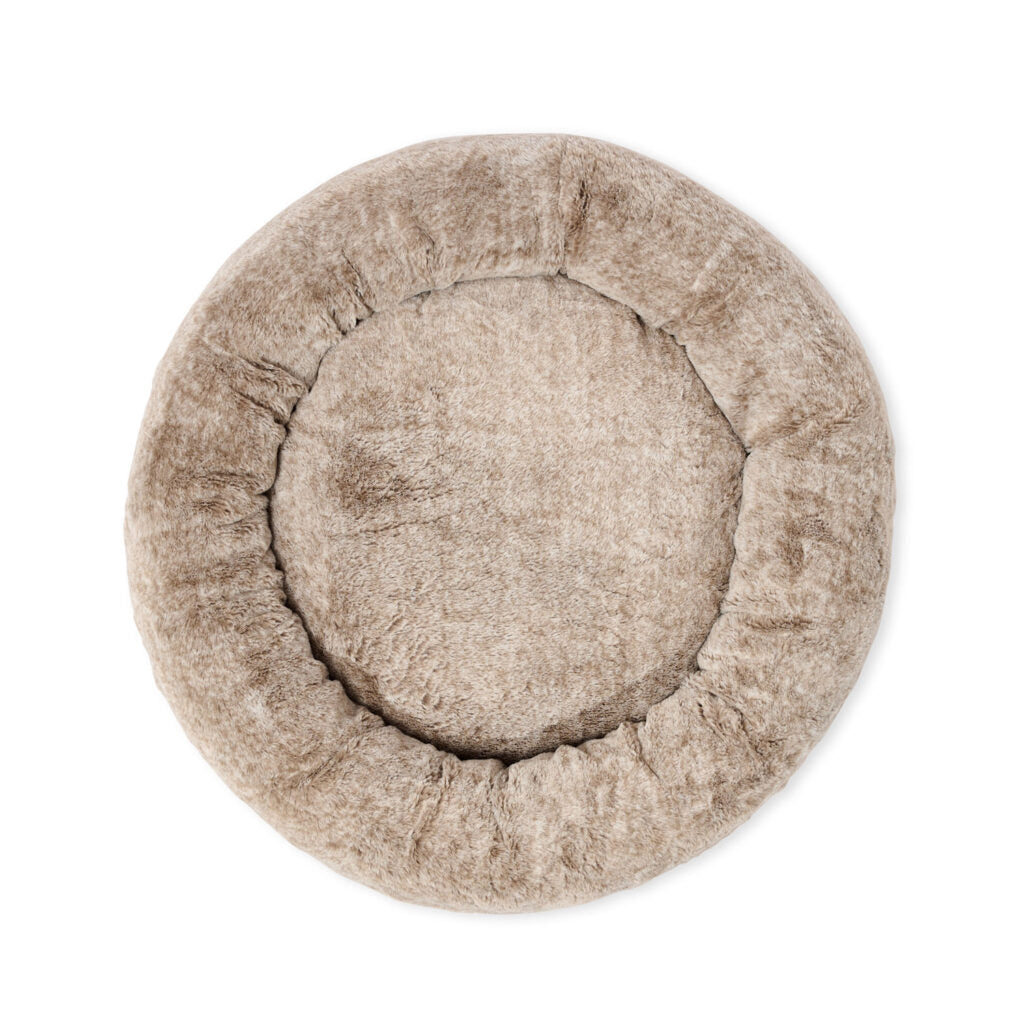 Superior Pet Goods Harley Dog Bed Latte Faux Fur