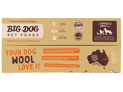 Big Dog Lamb Raw Dog Food (12x250g/3kg)