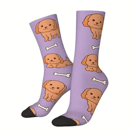 Cute Men's Cavoodle Pattern Crew Socks