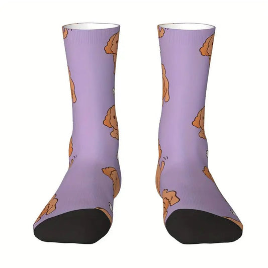 Cute Men's Cavoodle Pattern Crew Socks