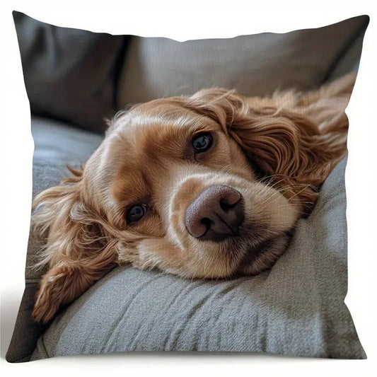 Comfy Double-Sided Printer Pillow Cover Cocker Spaniel
