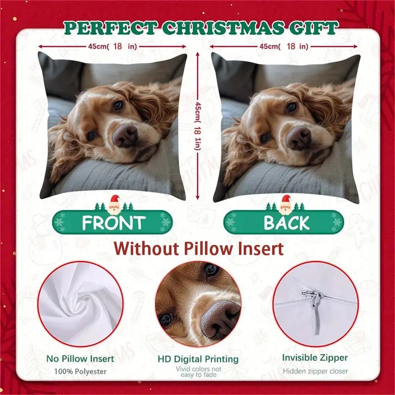 Comfy Double-Sided Printer Pillow Cover Cocker Spaniel