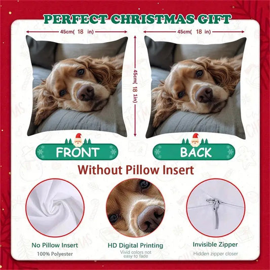 Comfy Double-Sided Printer Pillow Cover Cocker Spaniel