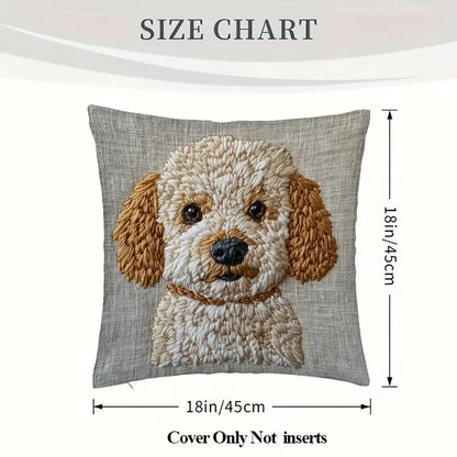 Comfy Double-Sided Printed Pillow Case White Cavoodle Cockapoo