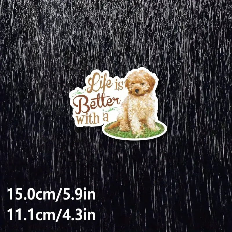 Cute Cavapoo Cavoodle Design Vinyl Car Sticker