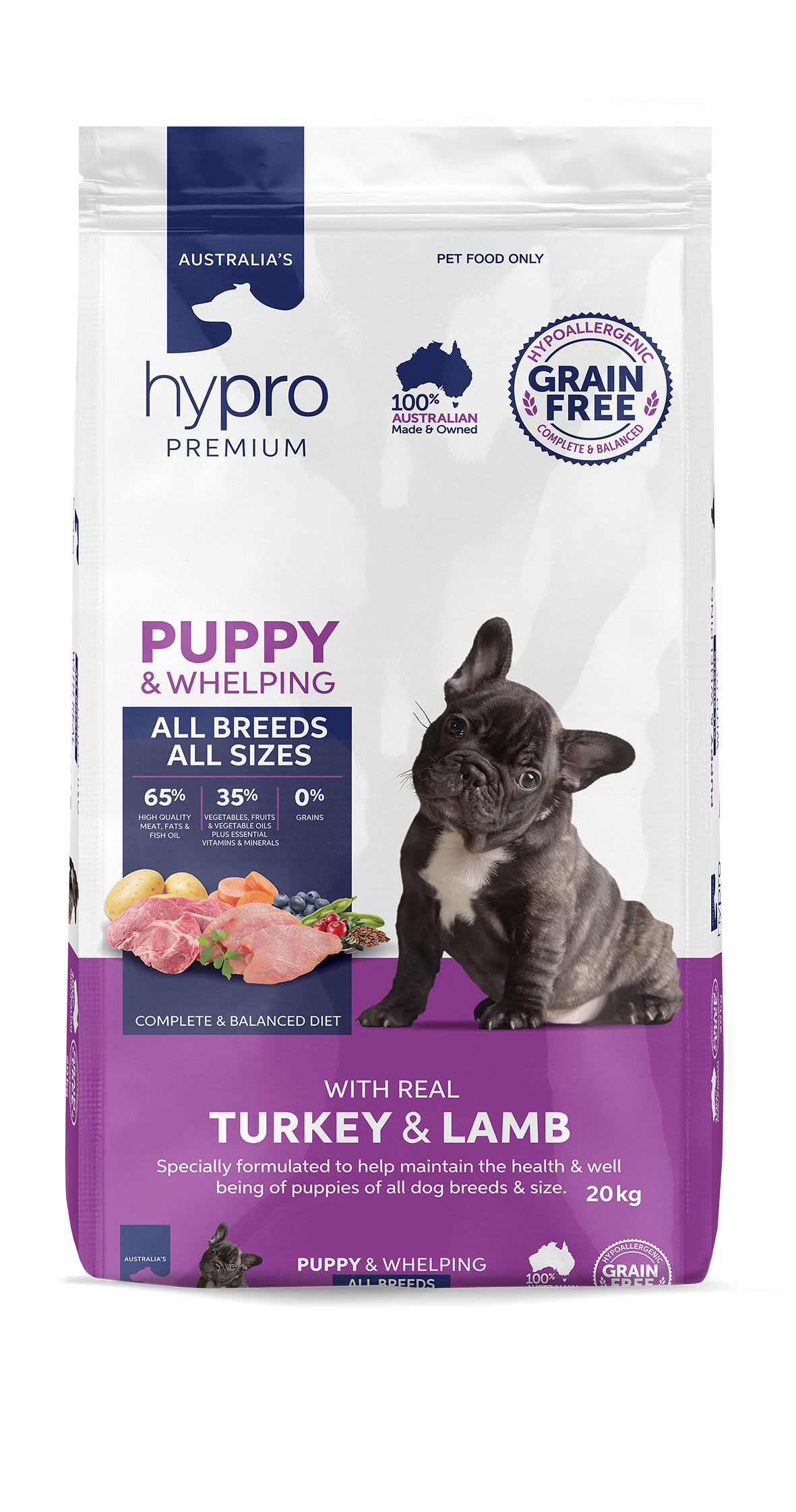 Hypro Premium Grain Free Turkey & Lamb Puppy & Whelping Dry Dog Food