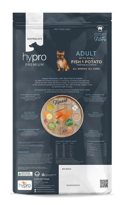 Hypro Premium Wholesome Grains Fish & Potato Adult Dry Dog Food