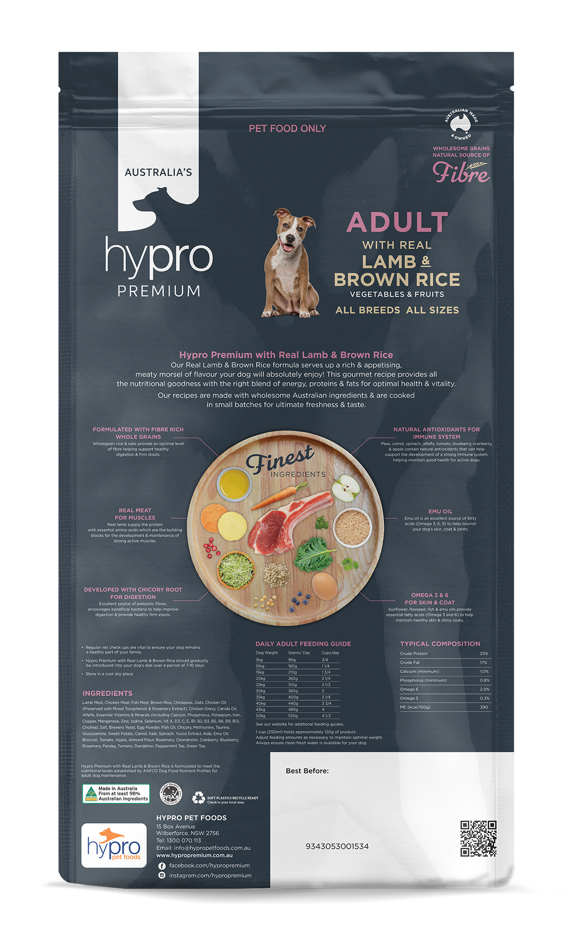 Hypro Premium Wholesome Grains Lamb & Brown Rice Adult Dry Dog Food