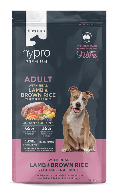 Hypro Premium Wholesome Grains Lamb & Brown Rice Adult Dry Dog Food