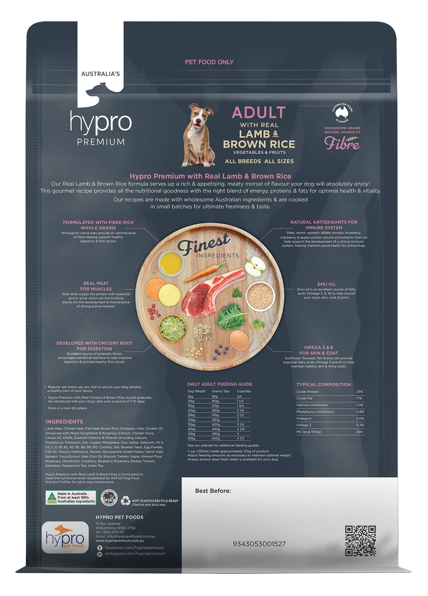 Hypro Premium Wholesome Grains Lamb & Brown Rice Adult Dry Dog Food