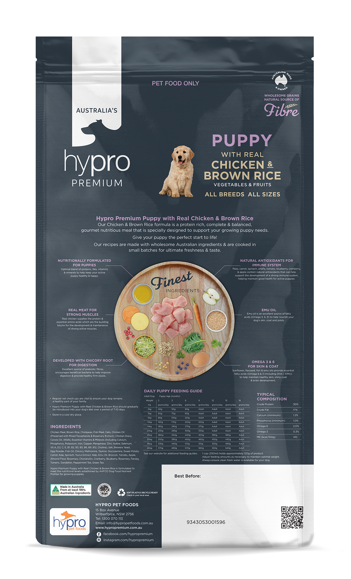 Hypro Premium Puppy & Whelping Wholesome Grains Chicken & Brown Rice  Dry Dog Food