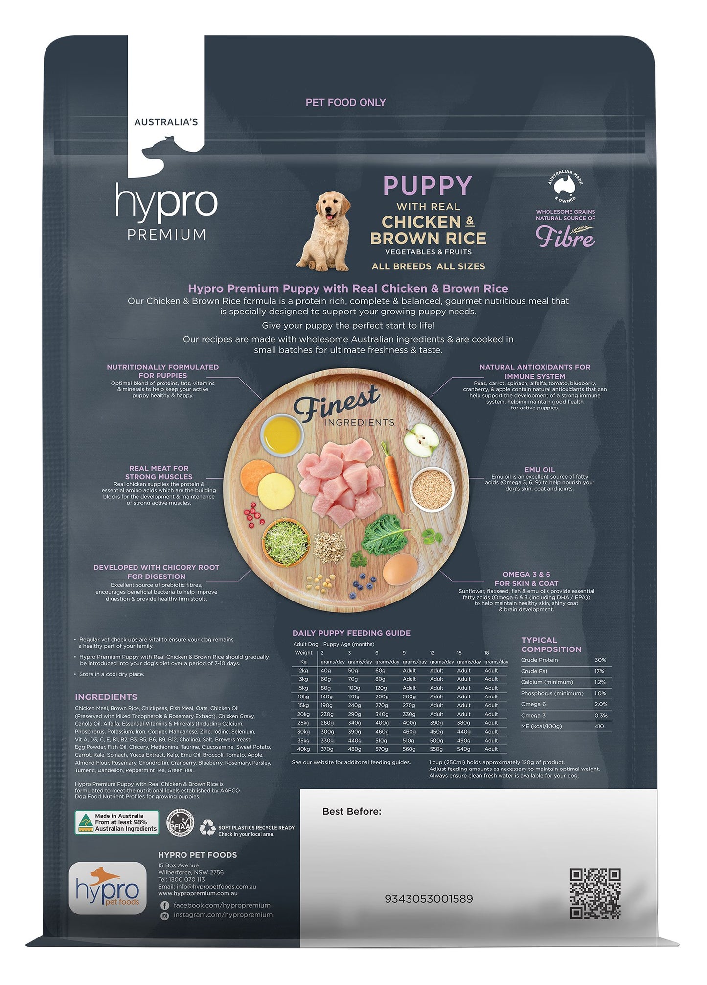 Hypro Premium Puppy & Whelping Wholesome Grains Chicken & Brown Rice  Dry Dog Food