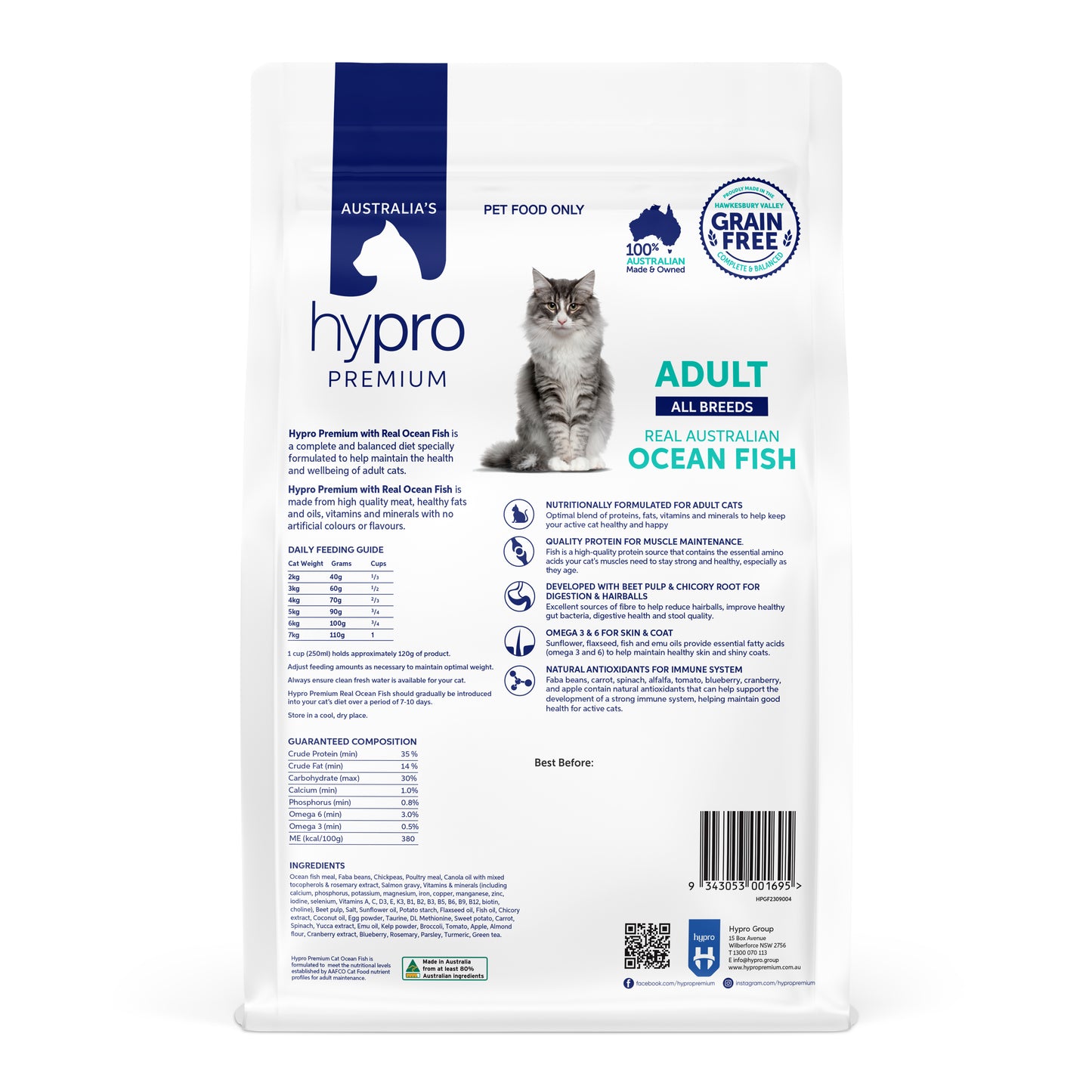 Hypro Premium Adult Grain Free All Breeds Dry Cat Food Ocean Fish