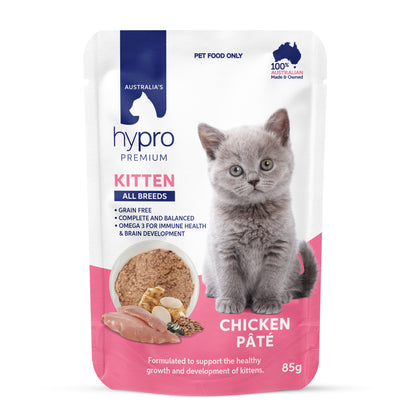 Hypro Premium Kitten Grain Free All Breeds Wet Cat Food Chicken Pate