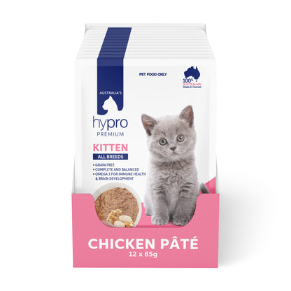 Hypro Premium Kitten Grain Free All Breeds Wet Cat Food Chicken Pate