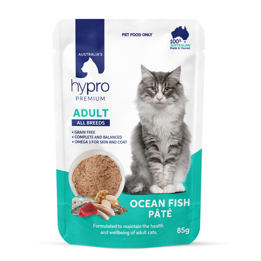 Hypro Premium Adult Grain Free All Breeds Wet Cat Food Ocean Fish Pate