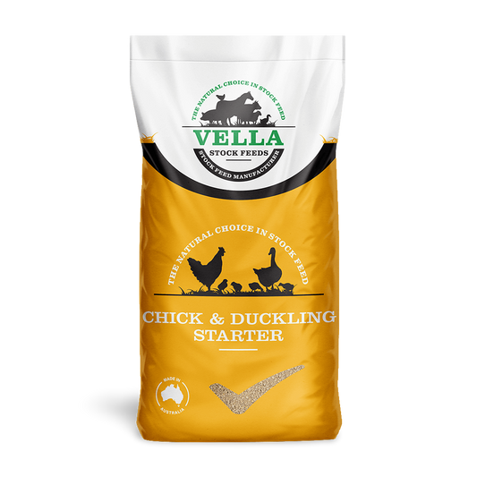 Vella Free Range Chick & Duckling Starter 20kg (WAREHOUSE PICK UP & LOCAL DELIVERY ONLY)