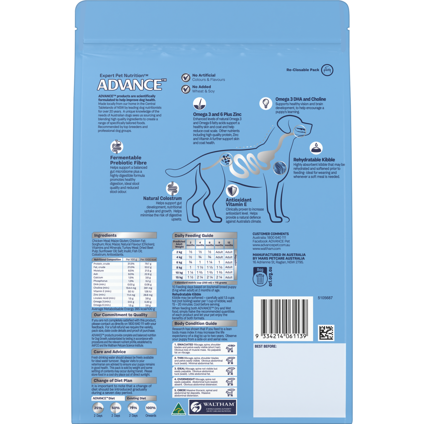 Advance Puppy Small Breed Chicken with Rice Dry Dog Food