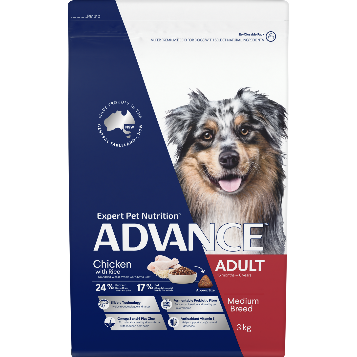 Advance Adult Medium Breed Chicken with Rice Dry Dog Food