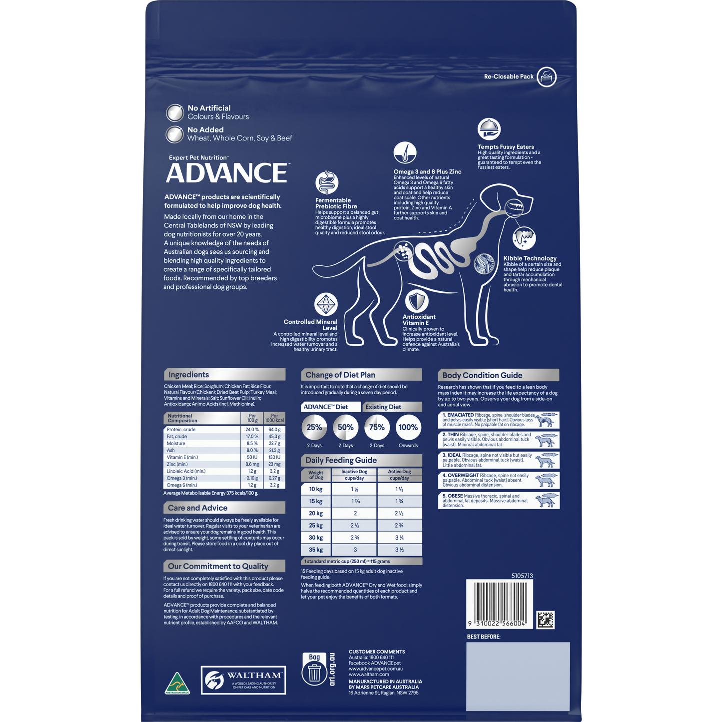 Advance Adult Medium Breed Chicken with Rice Dry Dog Food