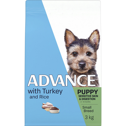 Advance Puppy Small Breed Sensitive Skin & Digestion Turkey with Rice Dry Dog Food