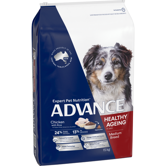 Advance Healthy Ageing Medium Breed Chicken with Rice Dry Dog Food