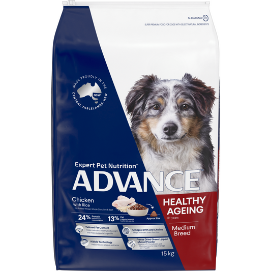 Advance Healthy Ageing Medium Breed Chicken with Rice Dry Dog Food
