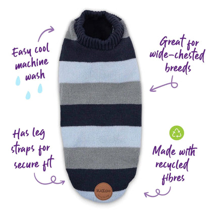 Kazoo Chestie Dog Jumper Blue