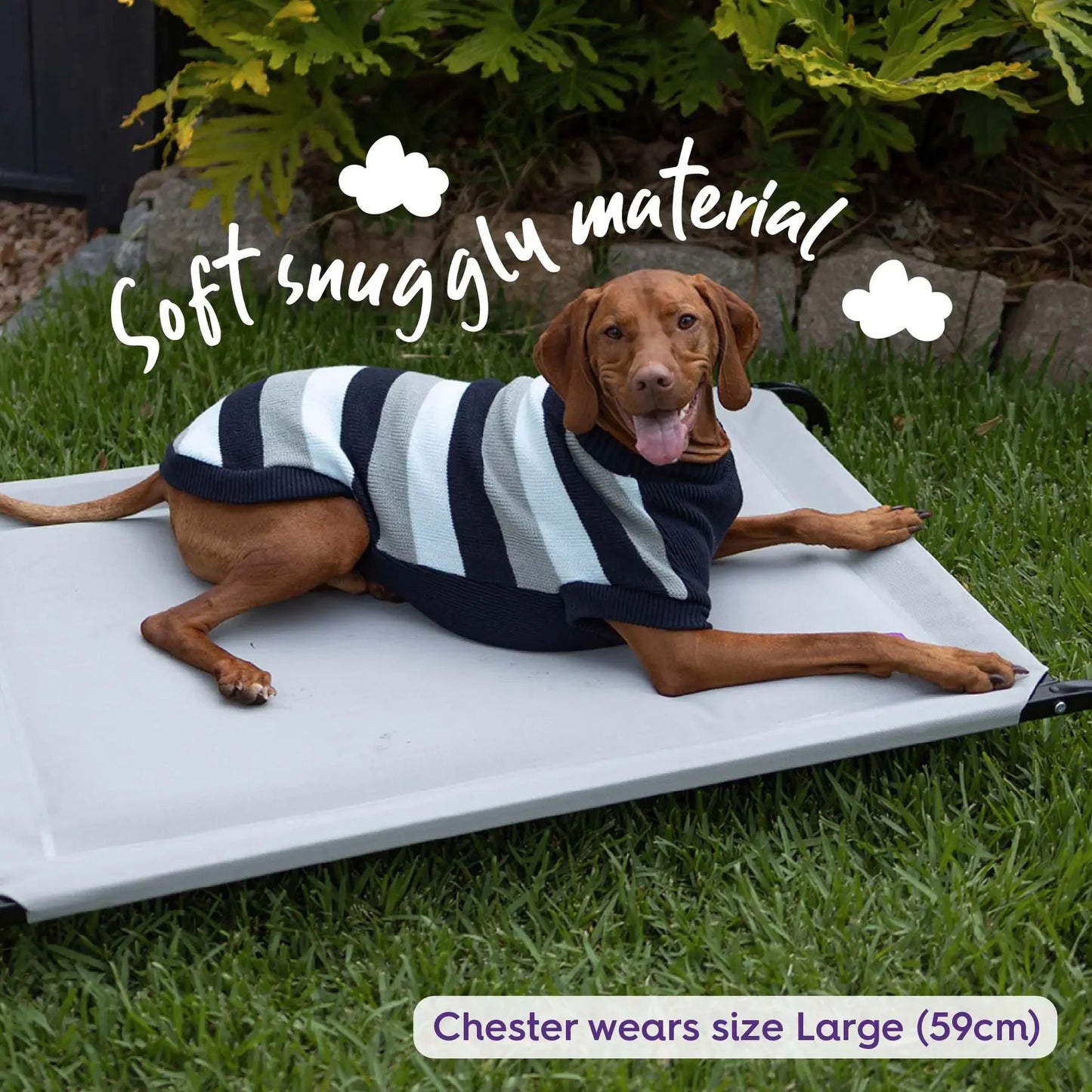 Kazoo Chestie Dog Jumper Blue