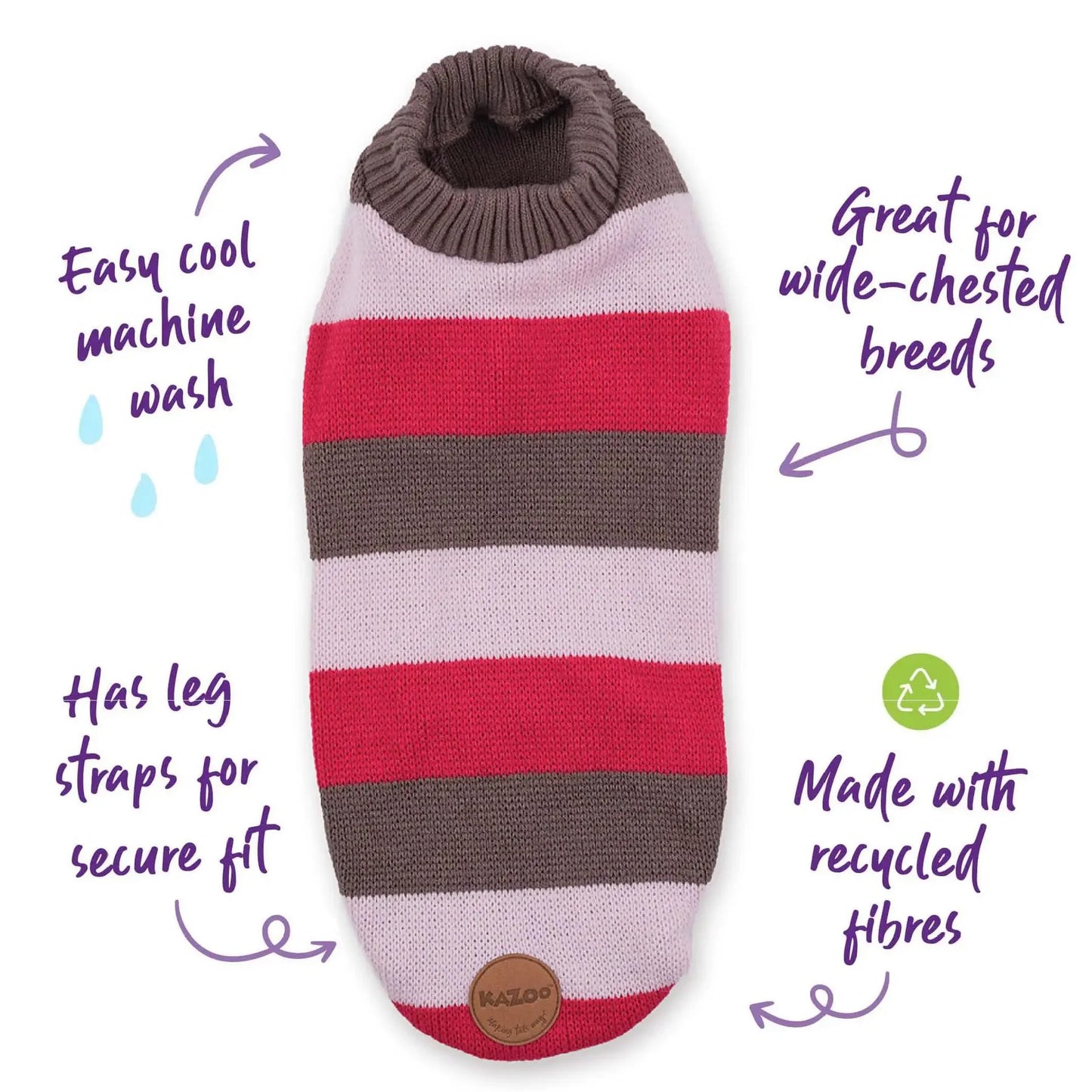Kazoo Chestie Dog Jumper Pink