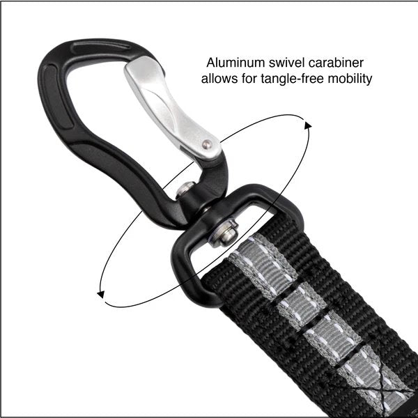Kurgo Direct to Latch to Swivel Tether Black