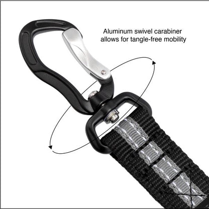 Kurgo Direct to Latch to Swivel Tether Black