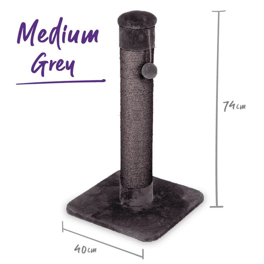 Kazoo Scratch Post Grey Medium