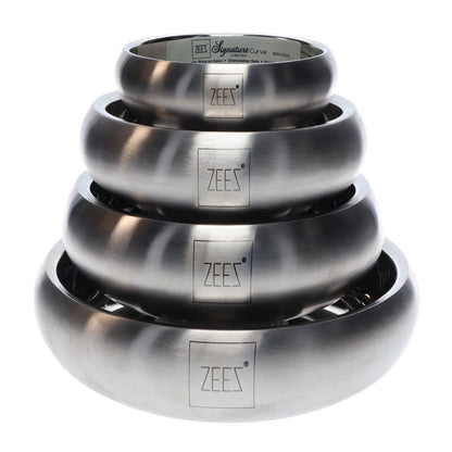 Zeez Signature Collection SS Curved Pet Bowl