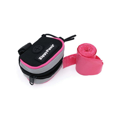ZippyPaws Adventure Leash Bag Waste Bad Dispenser Pink