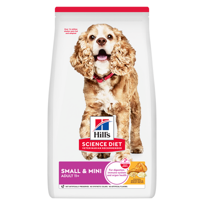 Hill's Science Diet Adult 11+ Small & Mini Chicken, Brown Rice & Barley Recipe Dry Dog Food