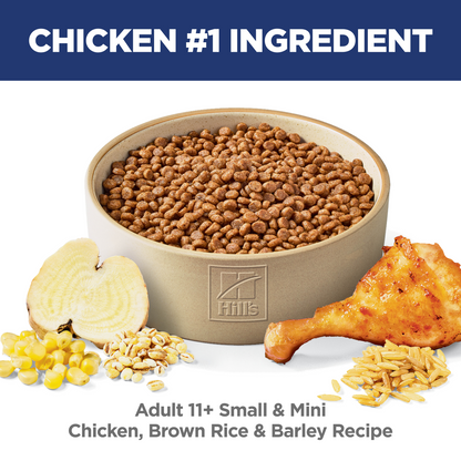Hill's Science Diet Adult 11+ Small & Mini Chicken, Brown Rice & Barley Recipe Dry Dog Food