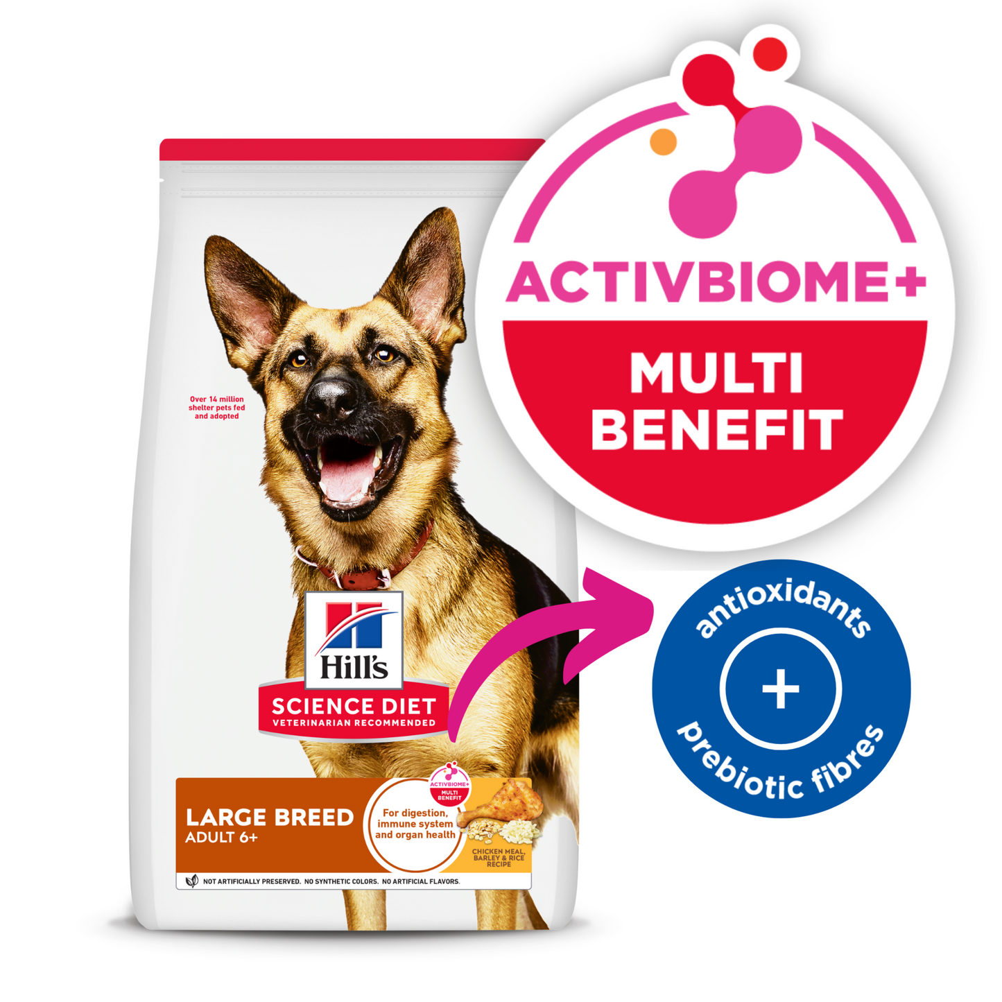 Hill's Science Diet Adult 6+ Large Breed Chicken Meal, Barely & Rice Recipe Dry Dog Food