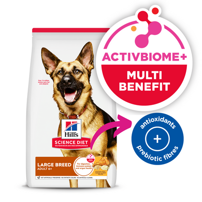 Hill's Science Diet Adult 6+ Large Breed Chicken Meal, Barely & Rice Recipe Dry Dog Food
