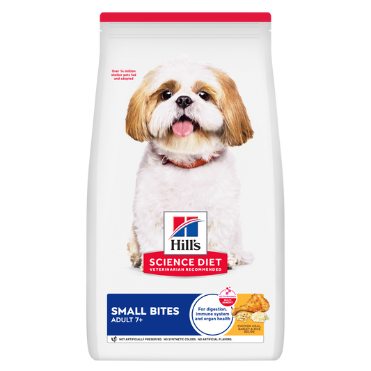 Hill's Science Diet Adult 7+ Small Bites Chicken Meal, Barley & Rice Recipe Dry Dog Food