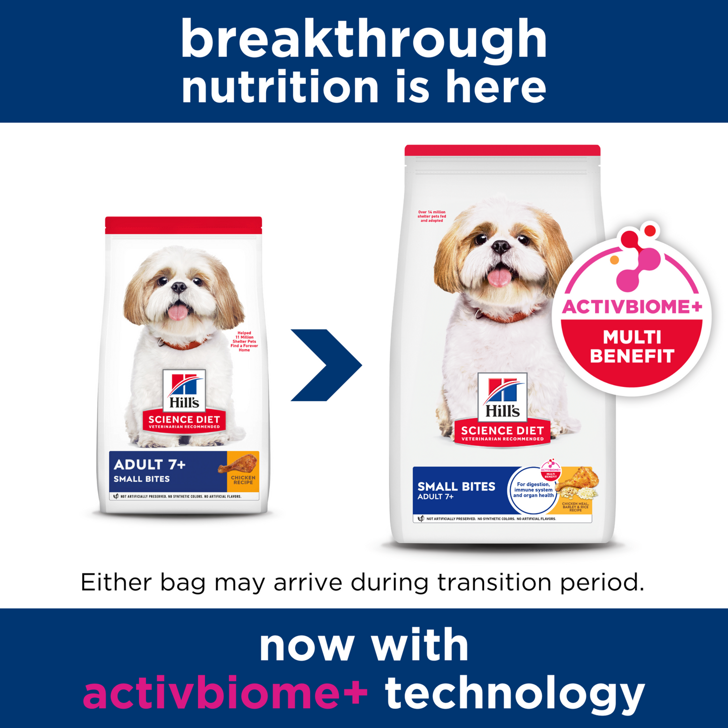 Hill's Science Diet Adult 7+ Small Bites Chicken Meal, Barley & Rice Recipe Dry Dog Food