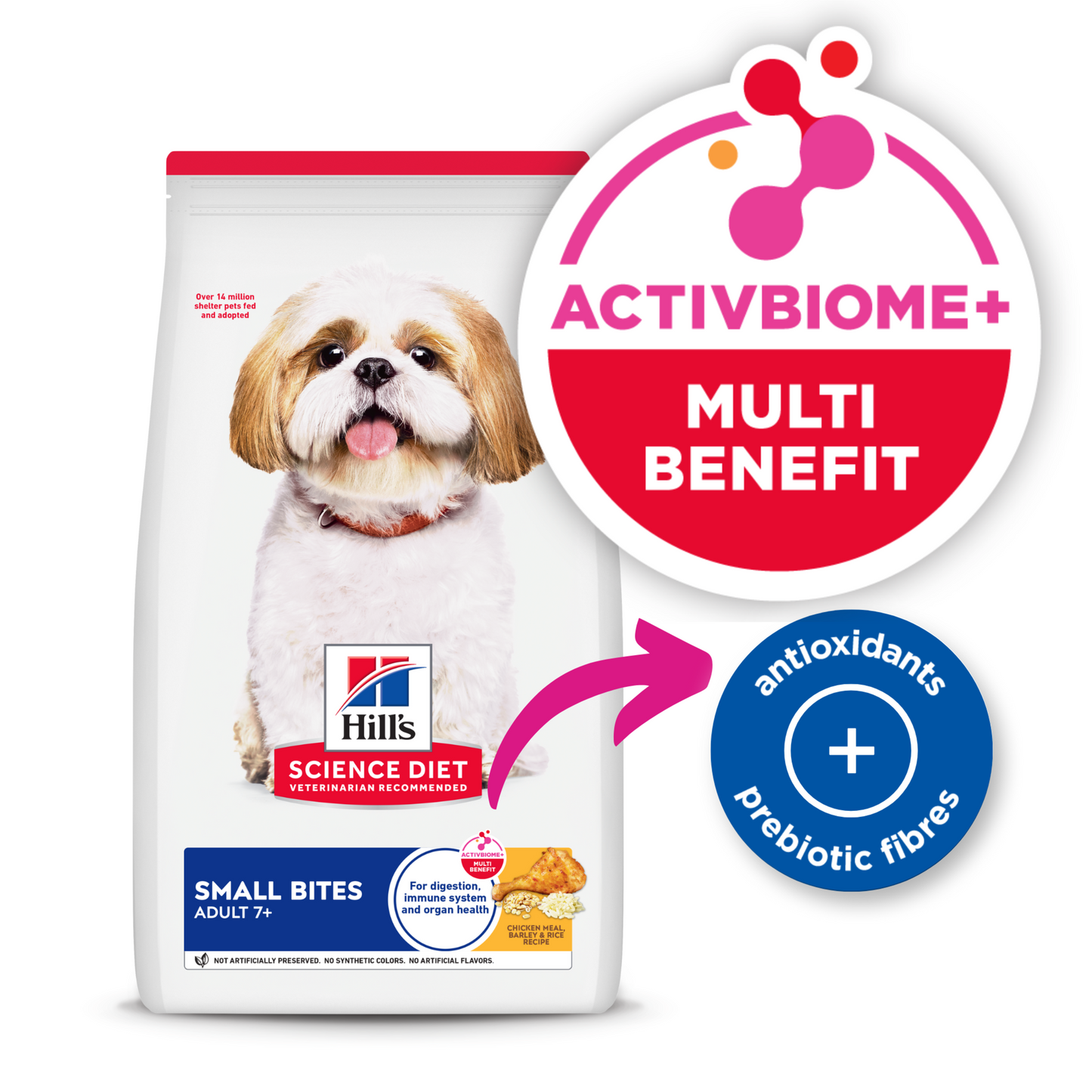 Hill's Science Diet Adult 7+ Small Bites Chicken Meal, Barley & Rice Recipe Dry Dog Food