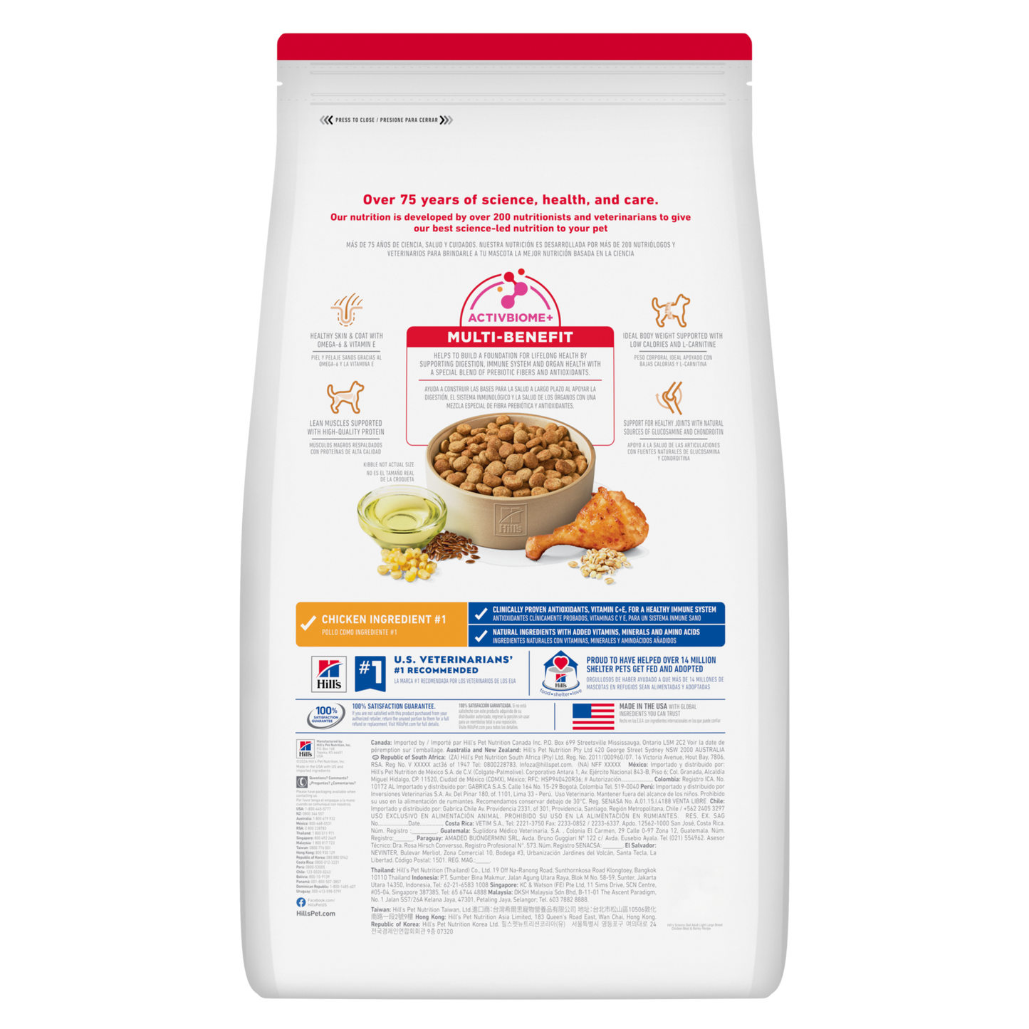 Hill's Science Diet Adult Large Breed Light Chicken Meal & Barley Dry Dog Food