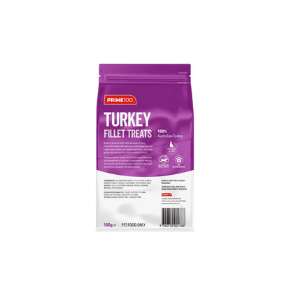 Prime100 SPT Turkey Fillets Dog Treats 100g